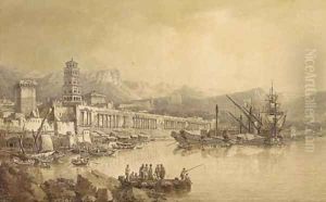 A view of the Emperor Diocletian's palace at Split by Louis Francois Cassas