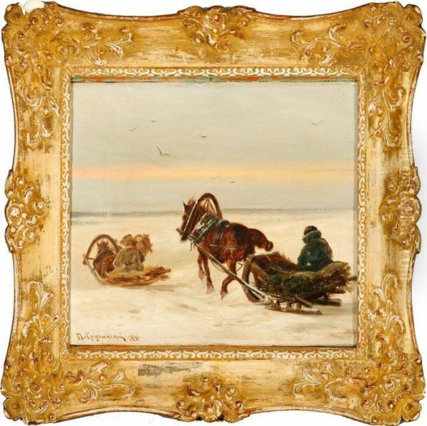 Sleighs In The Snow - view 1