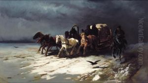 Wagon In Snow