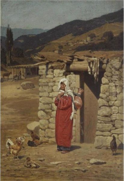 Peasant Carrying Water - view 1