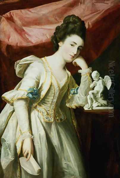 Portrait of a Lady with a Statuette of Cupid - view 1