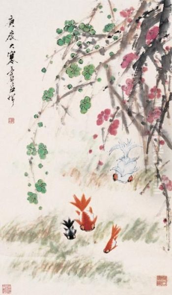 Xu Guplum Blossom Andcold Fish - view 1