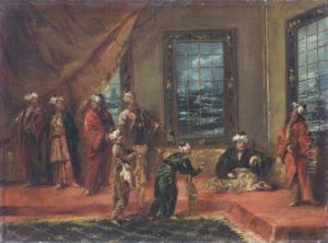 The Sultan Being Brought Food And Drink by Giovanni Antonio Guardi