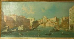 View Of The Grand Canal, Venice by Giovanni Antonio Guardi