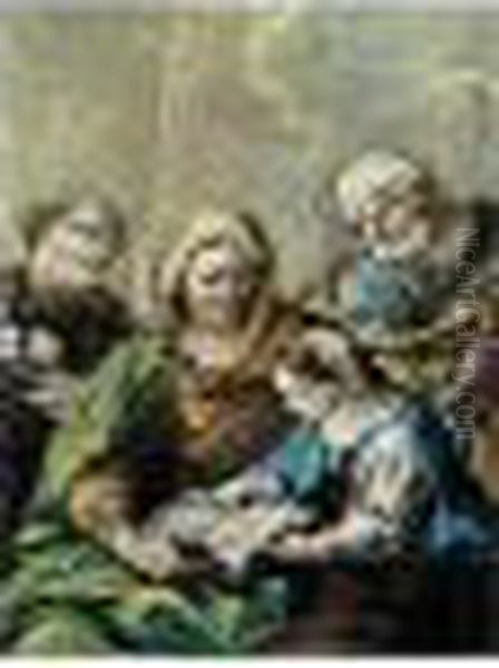 The Education Of The Virgin With Saints Joseph And Anthony Of Padua Attending - view 1