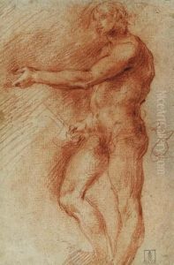 Study Of A Standing Nude by Giovanni Antonio Guardi