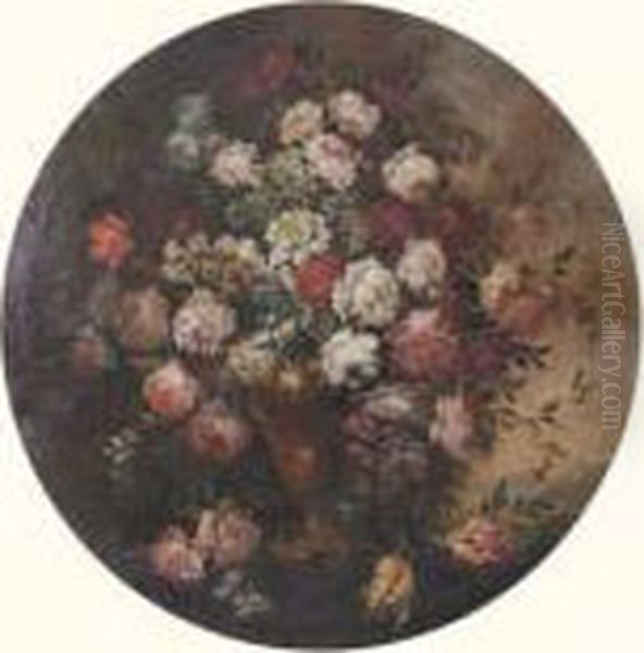 "nature Morte Au Vase De Fleurs Sur Fond De Paysage". - view 1