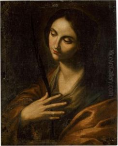 Saint Catherine In Prayer by Francesco Guarino