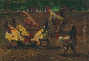 Galline Nell'aia by Giovanni Guarlotti