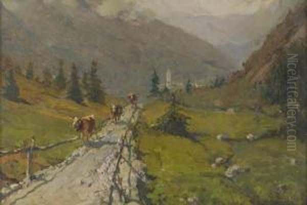 Paesaggio Con Mucche - view 1