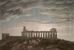 The Small Temple at Paestum by John Robert Cozens