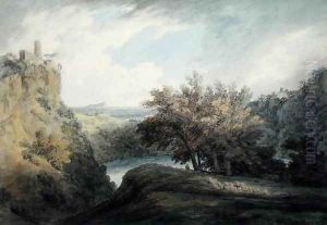 The Lake of Nemi c.1783-85 by John Robert Cozens