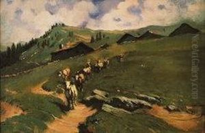 "ritorno Dal Pascolo" 1940 by Giovanni Guarlotti