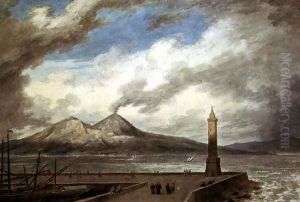Vesuvius and Somma from the Mole at Naples by John Robert Cozens