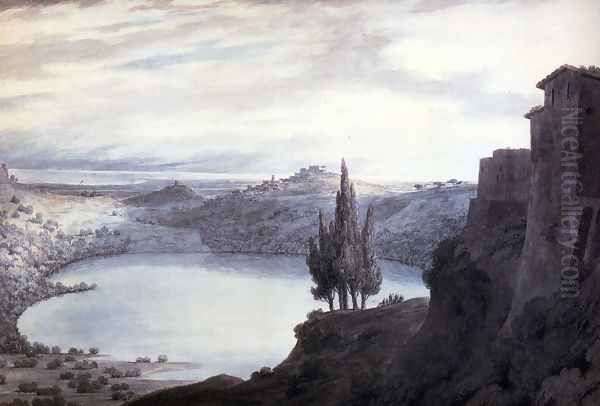 Lake Nemi, Campagna Italy, 1788 - view 1