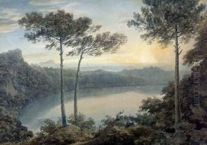 Lake Albano and Castel Gandolfo by John Robert Cozens