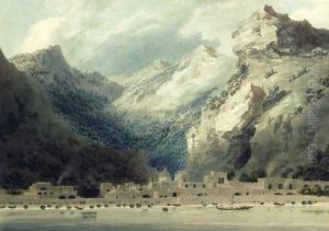 Cetera, a Fishing Town on the Gulf of Salerno, 1882 by John Robert Cozens