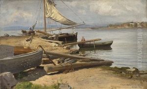 From Kristiania Fiord by Hans Fredrik Gude