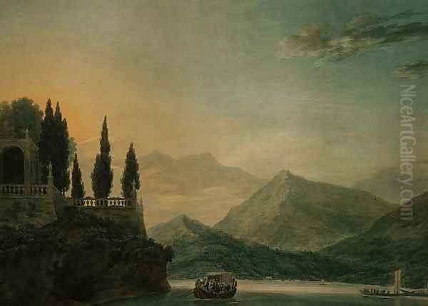 Isola Bella, Lake Maggiore, at dusk - view 1