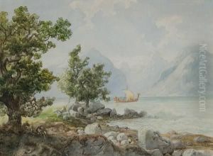 Framnes Og Balestrand by Hans Fredrik Gude