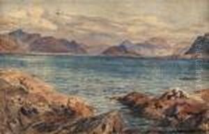Fjordlandskap by Hans Fredrik Gude