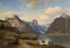 From The Inner Part Offjaerlandsfjord In Sogn 1857