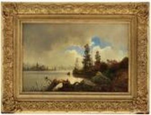 Fra Nordmarka 1849 by Hans Fredrik Gude