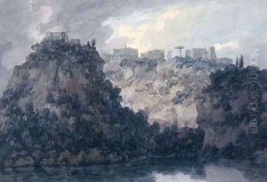 On the Lake of Nemi, c.1780-83 by John Robert Cozens