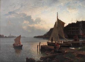 Morgenstemning I En Norsk Havn 1871 1871 Morgenstemning I En Norsk Havn 1871 1871