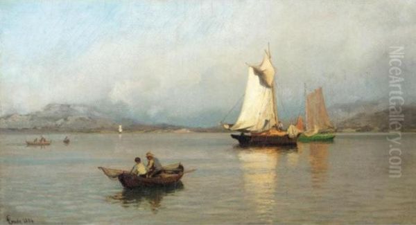 Fiskebater Ved Kysten (fishing Boats Off The Coast) - view 1