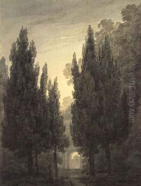 In the Gardens of the Villa Pamphili - view 1