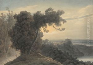 The Lake of Albano and Castel Gandolfo by John Robert Cozens