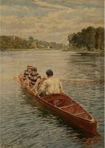 Les Canoteurs by Ferdinand Joseph Gueldry