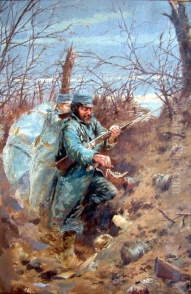 French Soldiers In The Trenches - view 1