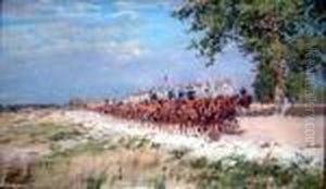 French Cavalry Troop by Ferdinand Joseph Gueldry
