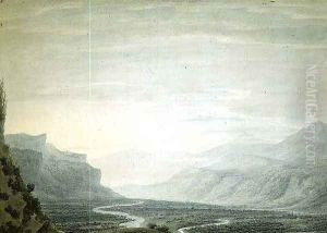 Valley with winding streams, lower part of Oberhasli from the South East by John Robert Cozens