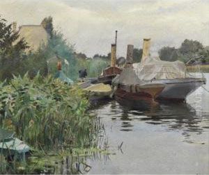 Boats On The River Marne Boats On The River Marne