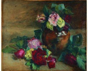 Jete Et Bouquet De Roses by Jeanne Guerard-Gonzales