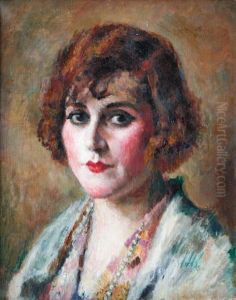 Portrait D'une Dame En Buste Huile Sur Toile Non Signee 41 X 33 Cm by Charles Francois Prosper Guerin