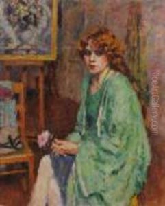 Portrait De Femme Rousse