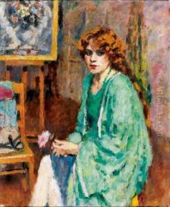 La Robe Verte by Charles Francois Prosper Guerin
