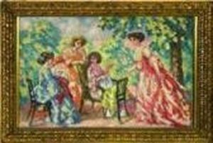 femmes Dans Un Parc by Charles Francois Prosper Guerin