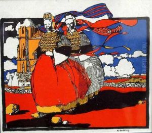 Bigoudenes Pres De La Tour Carree by Ernest Guerin