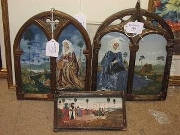 Each Signed "e. Guerin" Bottom Right, Oil On Board - view 1