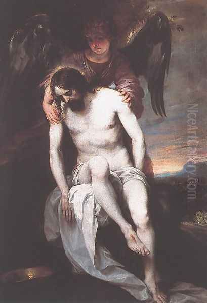 The Dead Christ Supported by an Angel 1646-52 by Alonso Cano