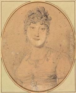 Portrait Of The Empress Marie-louise by Jean Urbain Guerin