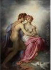 Venus Et Adonis. by Baron Pierre-Narcisse Guerin