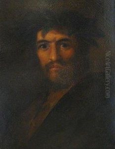 Portrait, Bust-lenght, Of A Poet With Laurel Wreath. by Baron Pierre-Narcisse Guerin