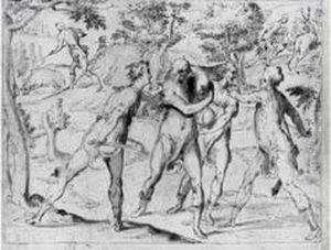 Scene De Chasse by Giovanni Guerra