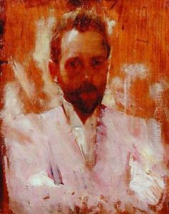 Portrait of the Painter Sir Ernest Arthur Streeton by Charles Edward Conder